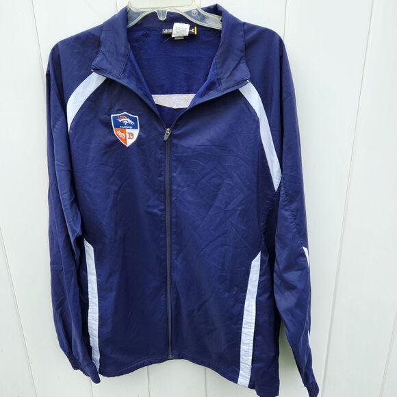 Denver Broncos Alumni Jacket Under Armour Men's Large Full Zip Navy Windbreaker - Picture 1 of 8